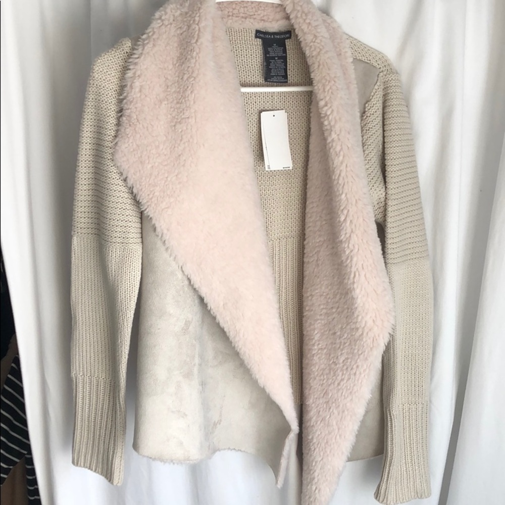 Soft faux fur jacket/sweater fits size S & M